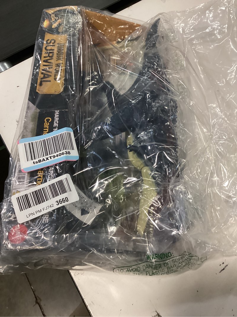 Condition photo showing Good Condition for Mattel Jurassic World Dinosaur Action Figure, Running & Biting Carnotaurus with Roar Sounds, Charge 