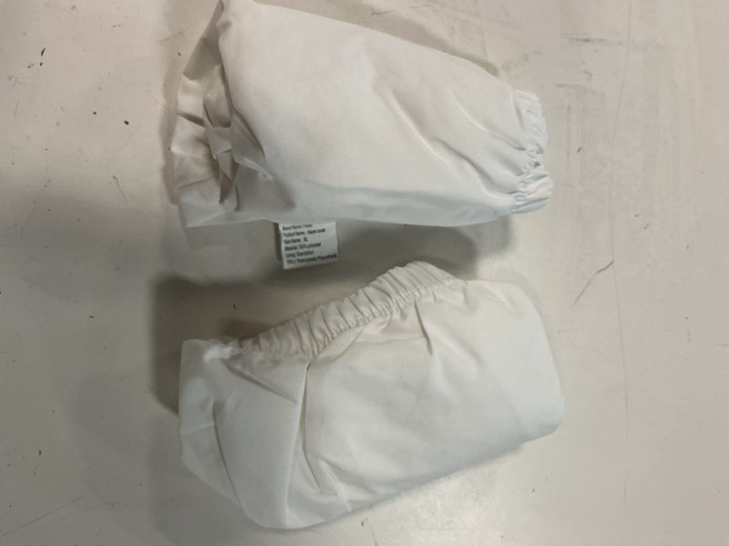 Condition photo showing New/Like New for 2 pack washable reusable adult rubber pants - waterproof incontinence diaper covers leak-proof protective underwear, soft noiseless cloth-like plastic pants for men women (white, xl) white x-large (pack of 2)