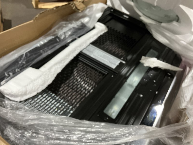 Condition photo showing Good Condition for samsung 1.1 cu ft smart slim over the range microwave oven w/ 550 cfm hood vent, wi-fi, voice control, led light bar, sensor cook, 1100 watt, me11a7710ds/aa, fingerprint resistant stainless steel
