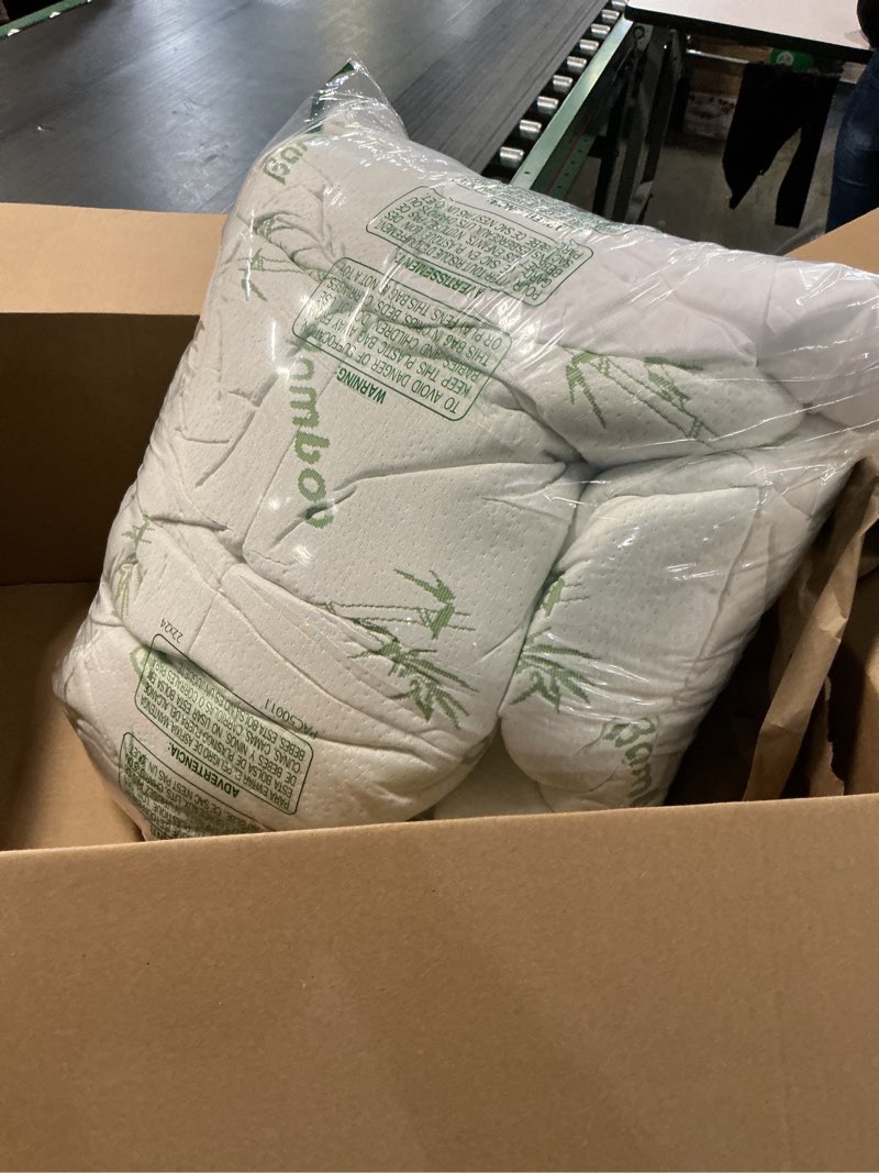 Condition photo showing Good Condition for mattress topper queen size viscose derived from bamboo, thick soft pillow top mattress pad cover for back pain, mattress protector with 8-21 inch deep pocket, white white queen