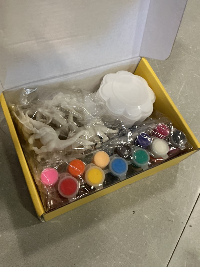 Condition photo showing Good Condition for vileafy dinosaur painting craft kits, 12 paintable dino figures for kids