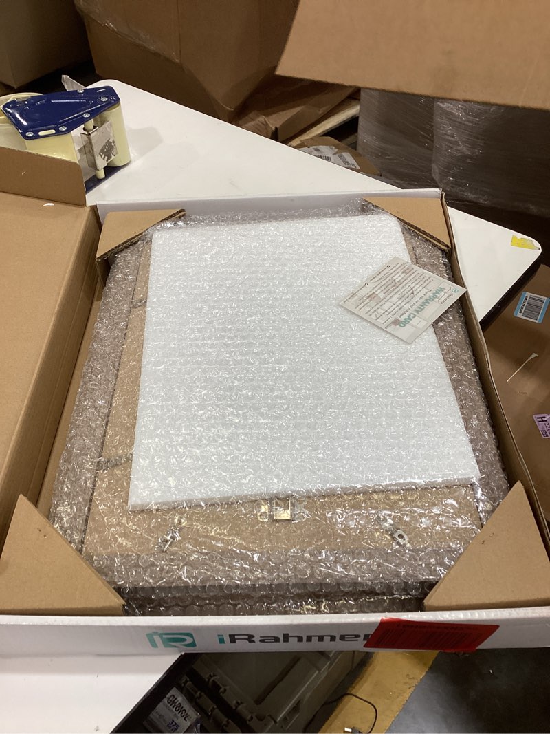 Condition photo showing New/Like New for iRahmen 11x14 Picture Frame Set of 2, Wood Photo Frames with HD Glass - Display Pictures 8x10 with Mat or 11 x 14 Without Mat, Wall Mount Light Brown 11X14(2PK)