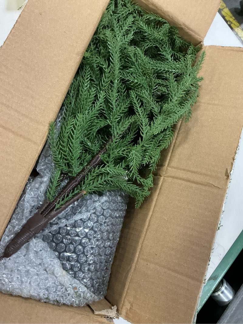 Condition photo showing Good Condition for ENVEN 3FT Artificial Norfolk Pine Christmas Tree Real Touch Faux Tree with Black Pot, Realistic Indoor Holiday Decor for Christmas Entryway, Living Room & Office 3ft-1pack