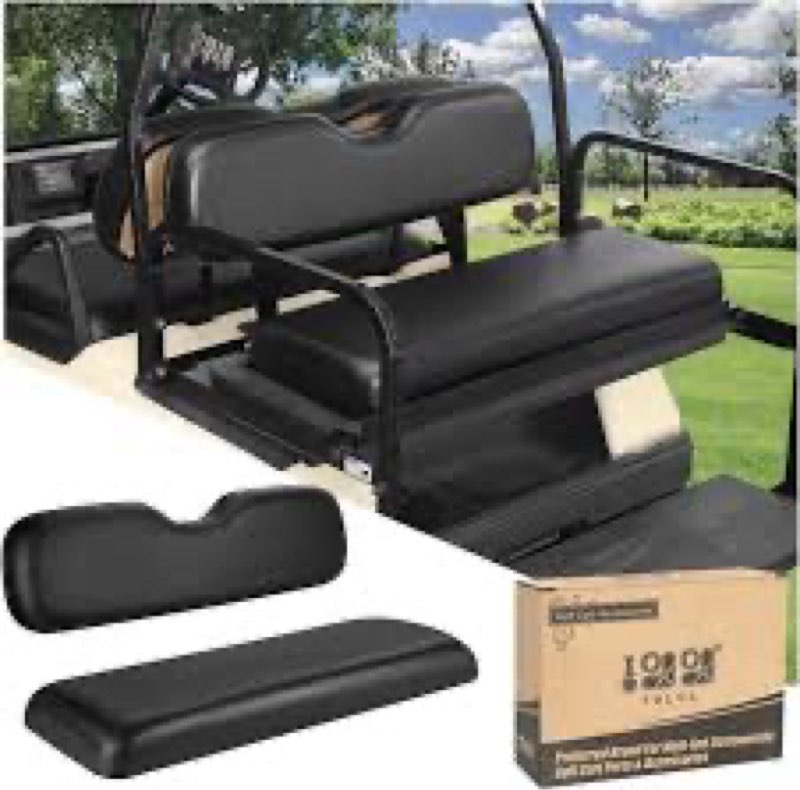 SAMXOMAP Golf Cart Universal Rear Replacement Cushions for EZGO/Club Car/Yamaha Aftermarket Flip Rea