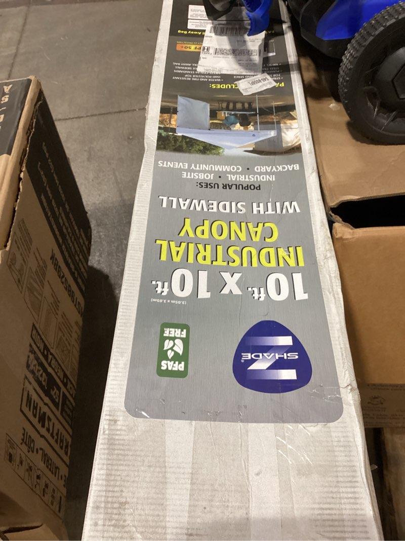 Condition photo showing Good Condition for z-shade 10-ft x 10-ft square white pop-up canopy