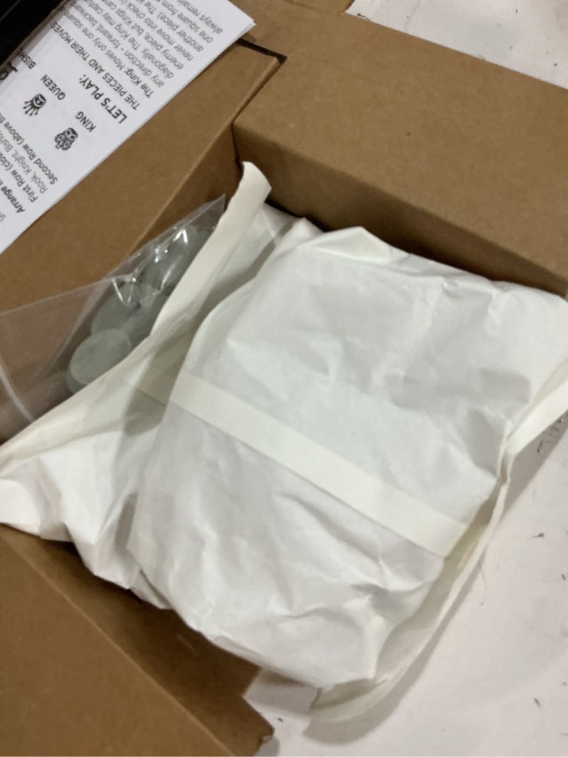 Condition photo showing Good Condition for spin master games, cardinal classics, black and clear chess & checkers set with glass gameboard, for adults and kids ages 8 and up