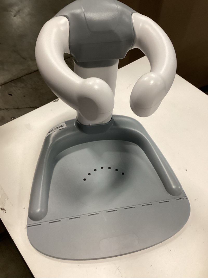 Condition photo showing As Is for Baby Shower Stand, Baby Bath Support, Shower Standing Support with Adjustable Height and Armrest, Bath Stand with Anti-Skip and Shower Head Holder, Bath Essentials for Infants Grey