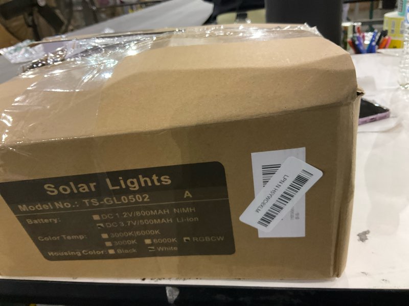 Condition photo showing New/Like New for T-SUN Solar Post Cap Lights with Auto-Change Colors- for Vinyl/Wooden Posts Weatherproof Outdoor Solar Fence Post Lights for Deck, Porch, Garden & Stairs(12-Pack,RGB) White-RGBCW 12 Pack