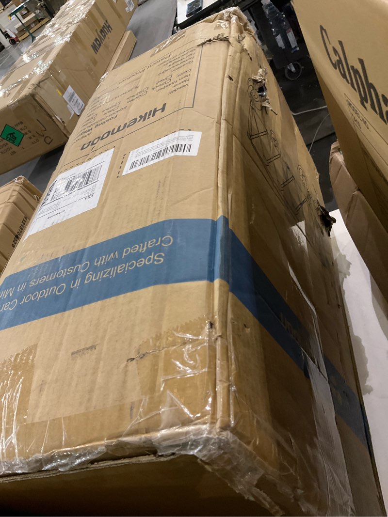 Condition photo showing As Is for 300L Extra Large Wagons Carts Foldable, 560LBS Heavy Duty Collapsible Beach Wagon 48" Long with Big All-Terrain Wheels, Utility Folding Cart for Camping, Grocery, Sports, Garden, Black