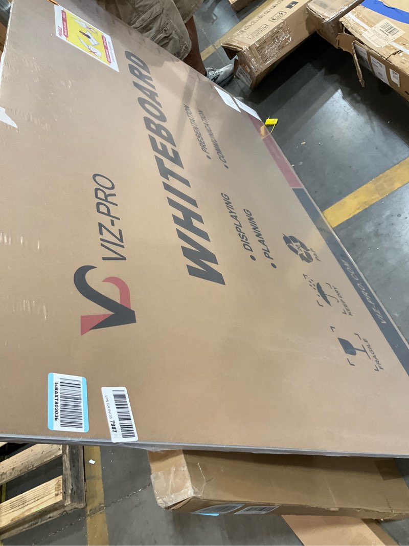 Condition photo showing Good Condition for viz-pro dry erase board/whiteboard, 72 x 48 inches, wall mounted board for school office and home 6' x 4' 72"w x 48"h