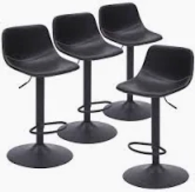 Chaquilla swivel upholstered counter stool set of two