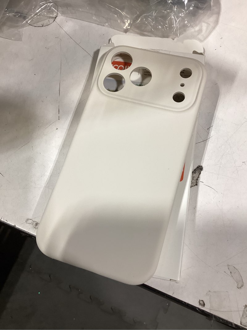 Condition photo showing Good Condition for Vooii Magnetic for iPhone 17 Pro Max Case, Compatible with Magsafe (Premium Liquid Silicone) (Integrated Camera Control Button) Full Body Protective Anti-Scratch Microfiber Lining 6.9 inch, Stone Stone iPhone 17 Pro Max