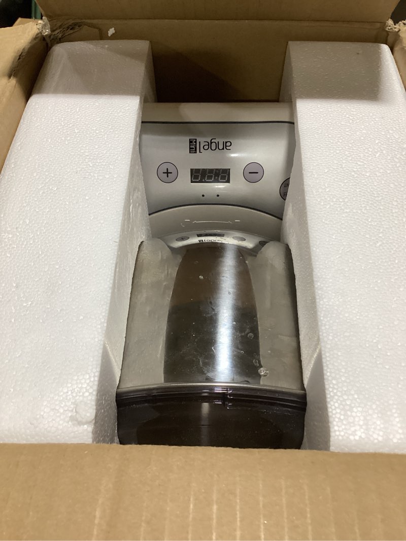 Condition photo showing As Is for Mini Angel Electric Dough Maker with Ferment Function, 5.5QT Dough Mixer Machine with 304 Stainless Steel Bowl, Face-up Touch Panel, Household Flour Kneading Machine for Pizza Bread, White