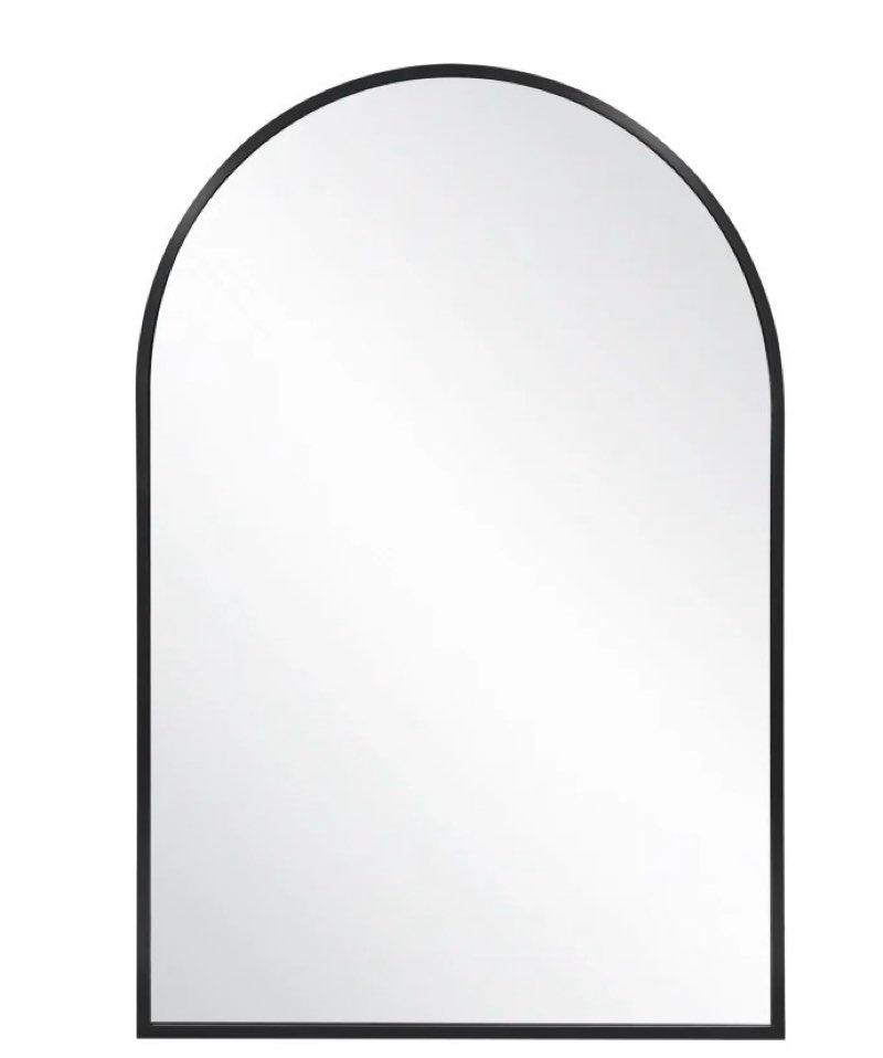 maeve 24" w x 36" h transitional arched framed bathroom wall mirror