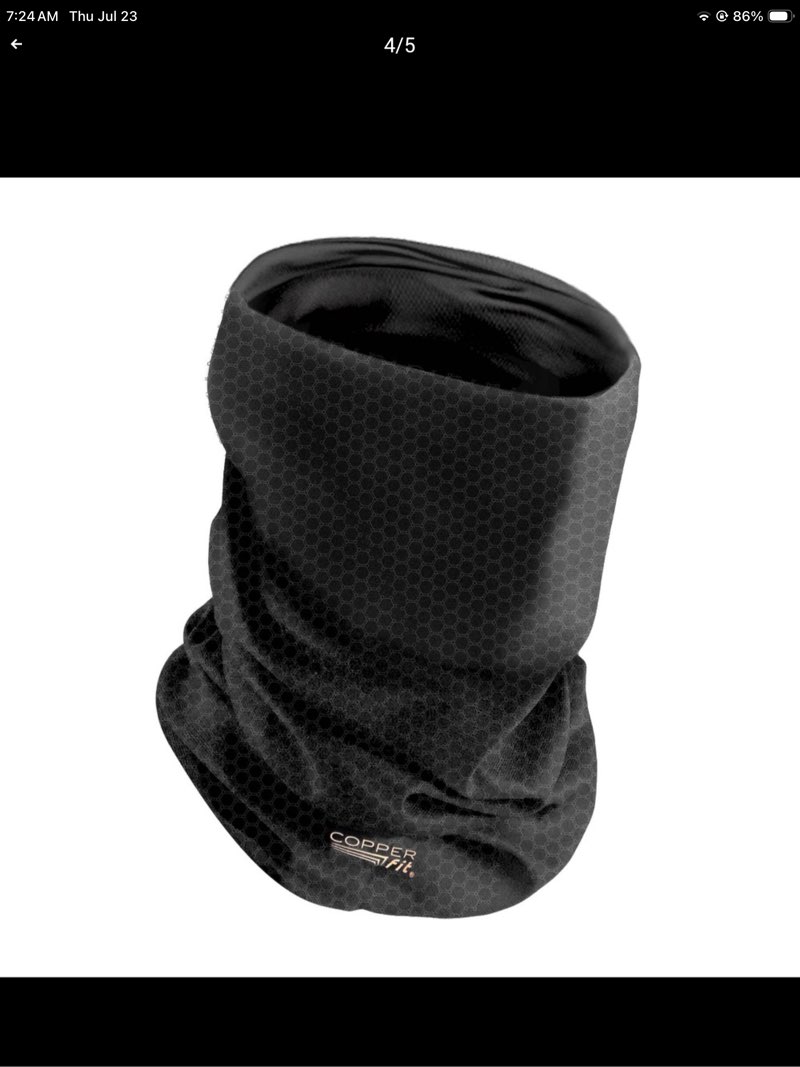case of 12 copper fit unisex adult guardwell face cover and neck gaiter, charcoal (b086trwp8g)