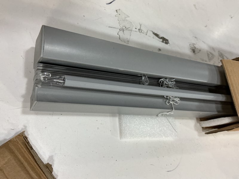 Condition photo showing Good Condition for CHICOLOGY Cordless Mini Blinds, Gloss Gray, 31'W x 48'H, Vinyl, Indoor, Inside Mount, Best for Kids, Blackout 31"W x 48"H Gray (Commercial Grade)