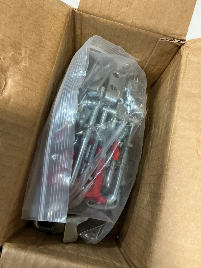 Condition photo showing New/Like New for heavy duty toggle clamp capacity 2000lbs, 304 stainless steel adjustable u bolt self-lock latch for tire carrier, 90 degree lock for cam sliding door