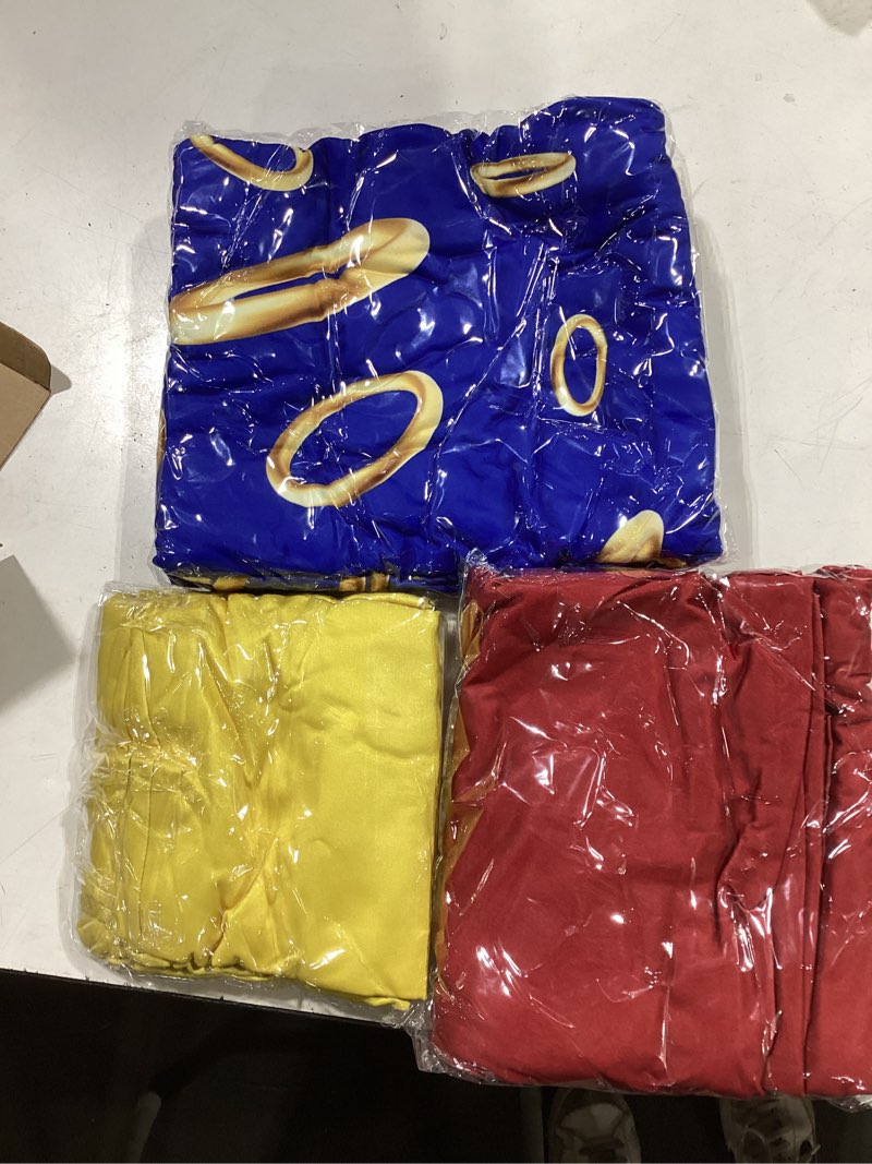 Condition photo showing Good Condition for tingjoo 3 pcs blue and gold ring arch backdrop cover set 4ft 5ft 6ft video game birthday party decorations polyester arch stand cover for photo props cosplay backdrop decor gold ring 4ft,5ft,6ft