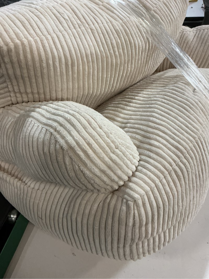 Condition photo showing Good Condition for MAXYOYO Kids Bean Bag Chair, Stuffed Toddler Bean Bag Sofa with Filler Bean Bag Chair for Boys and Girls, Lazy Sofa with Pocket Floor Chair for Gaming, Reading, Beige Standard Beige