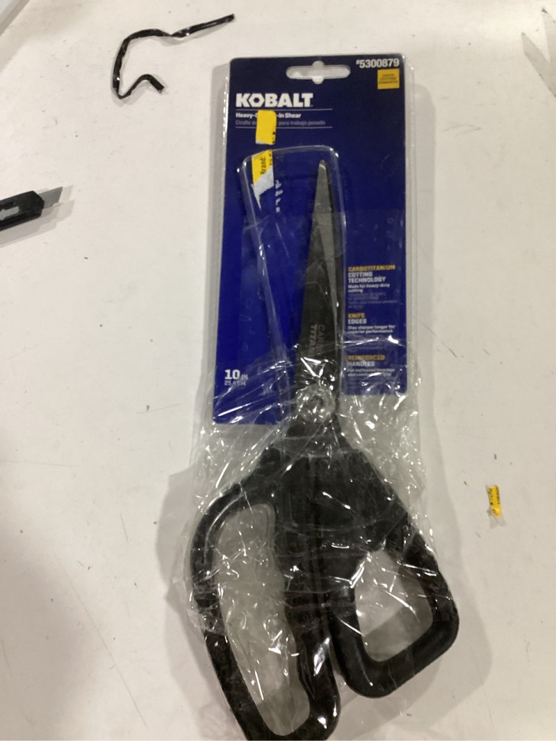 Condition photo showing New/Like New for kobalt 4-in stainless steel reinforced plastic scissors