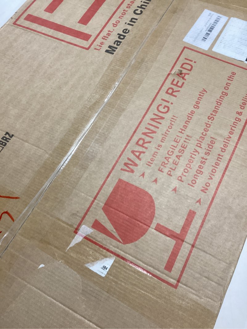 Condition photo showing New/Like New for Suidia Irregular Wall Mirror, 36"x20" Bathroom Mirror Asymmetrical Mirrors Artistic Mirrors Decorative for Living Room Bedroom Bathroom Hallway Entryway, Gold, Cloud Style 36"L x 20"W Cloud Style Gold