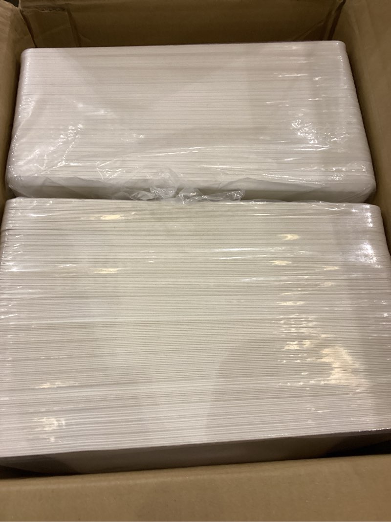 Condition photo showing New/Like New for ECOLipak 10 Inch Square Paper Plates, 300 Pack Compostable Heavy Duty Biodegradable Paper Plates, Made from Sugarcane, Eco Friendly White Disposable Plates for Party, Dinner