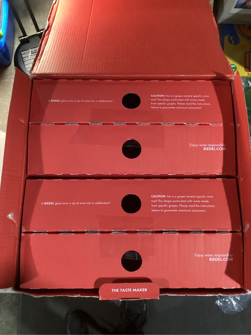 Condition photo showing New/Like New for gabriel-glas standart crystal wine glasses, set of 4 with gift boxes - premium, universal wine glass for red and white wine - dishwasher safe, lead-free, 16 oz.