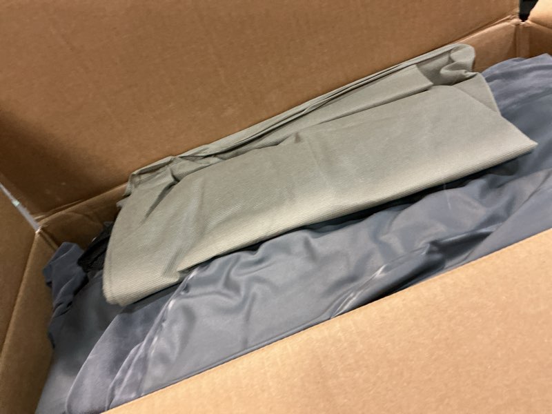 Condition photo showing As Is for intex 64417ed 22in queen dura-beam comfort plush high-rise inflatable air mattress with built in pump for travel and camping, 600lb weight capacity