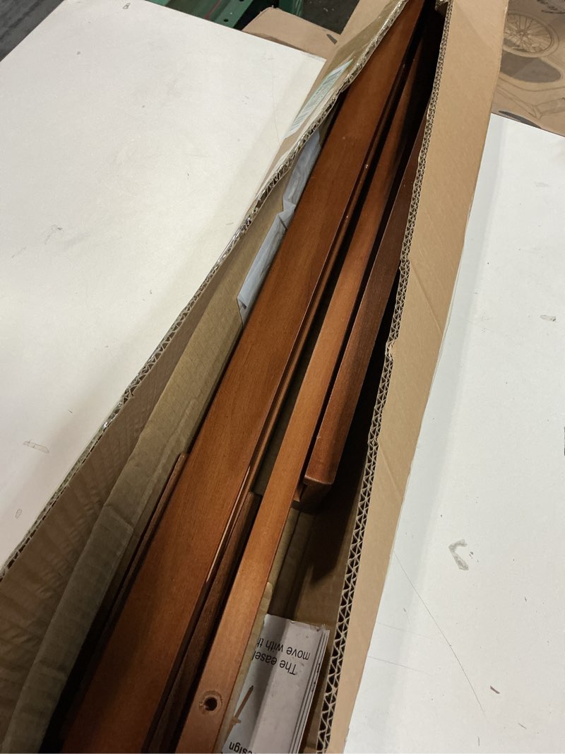 Condition photo showing Good Condition for A - Frame Wooden Display Easel with Wheels - Adjustable Lyre Beechwood Studio Easel Stand Holding Canvas Up to 90", Inclinable Artist Floor Painting Easel for Artwork Painting, Brown