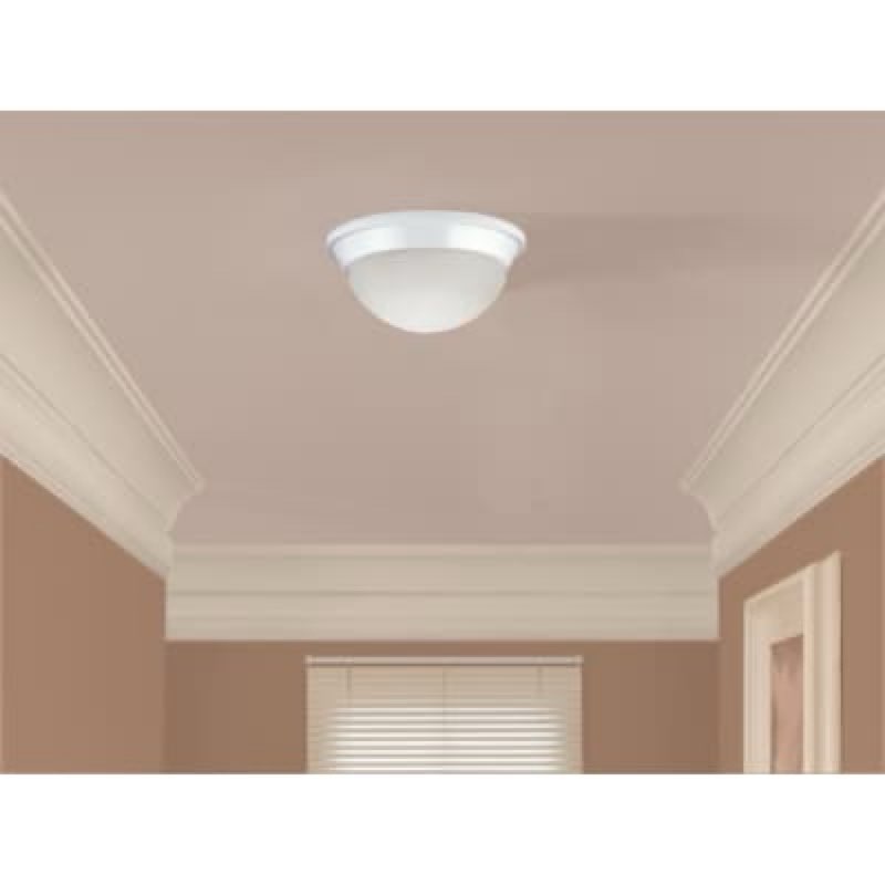 project source 8.75-in w white ceiling flush mount