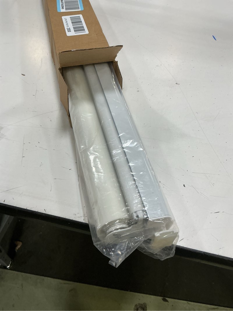 Condition photo showing Good Condition for lazblinds no-drill cordless zebra blinds - dual layer light filtering & room darkening, free-stop lift, easy install, day & night privacy with valance for window 23" w x 72" h, white 23"w x 72"h white