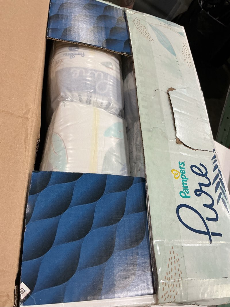 Condition photo showing New/Like New for pampers pure baby diapers, size 4 (22-37 lbs), 108, up to 100% leakproof, premium hypoallergenic soft diapers size 4 108