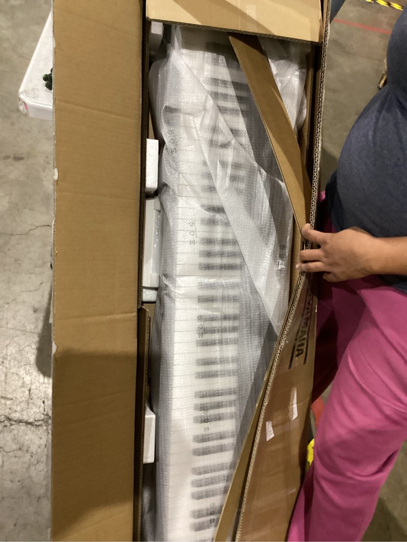 Condition photo showing New/Like New for Yamaha P225 88-Key Digital Piano with Weighted Keys, Portable Design, Keyboard, Music Rest, Sustain Foot Switch, and Built-In Speakers, Black (P225B) P225 Black