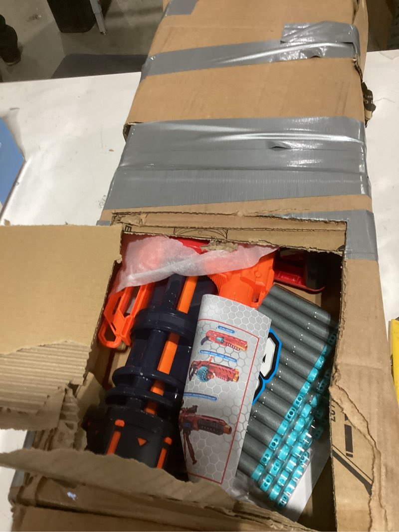 Condition photo showing As Is for XSHOT Excel Crusher (35-Dart Clip + 48 Darts) by ZURU, XSHOT Red Foam Dart Blaster, Toy Blaster, Belt Automatically Rotates, Slam Fire, Toys for Kids, Teens, Adults (Red)