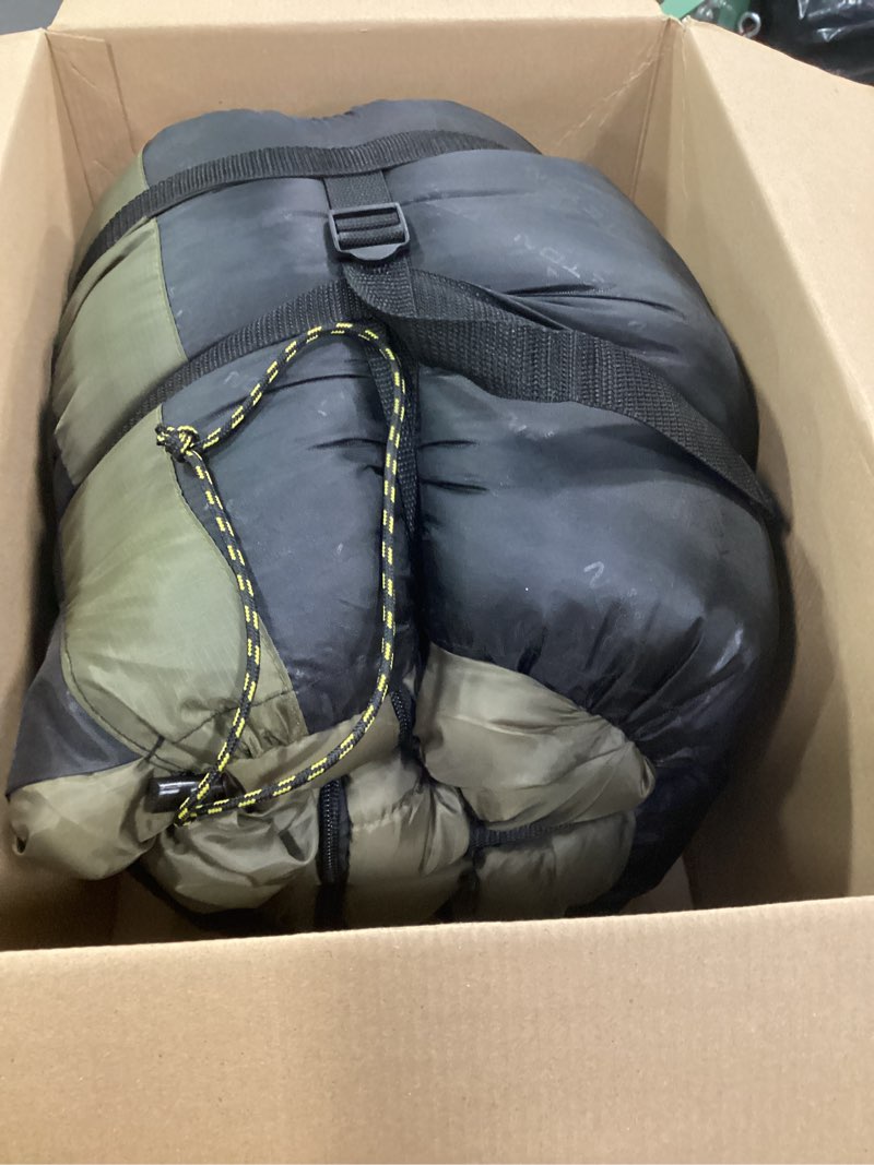 Condition photo showing Good Condition for Teton Celsius XXL Sleeping Bag, Cold Weather Sleeping Bags for Adults and Kids, Camping Made Easy and Warm. Compression Sack Included, 35F, 25F, 0F, 20F Degree Green (right zip) Xxl 0f