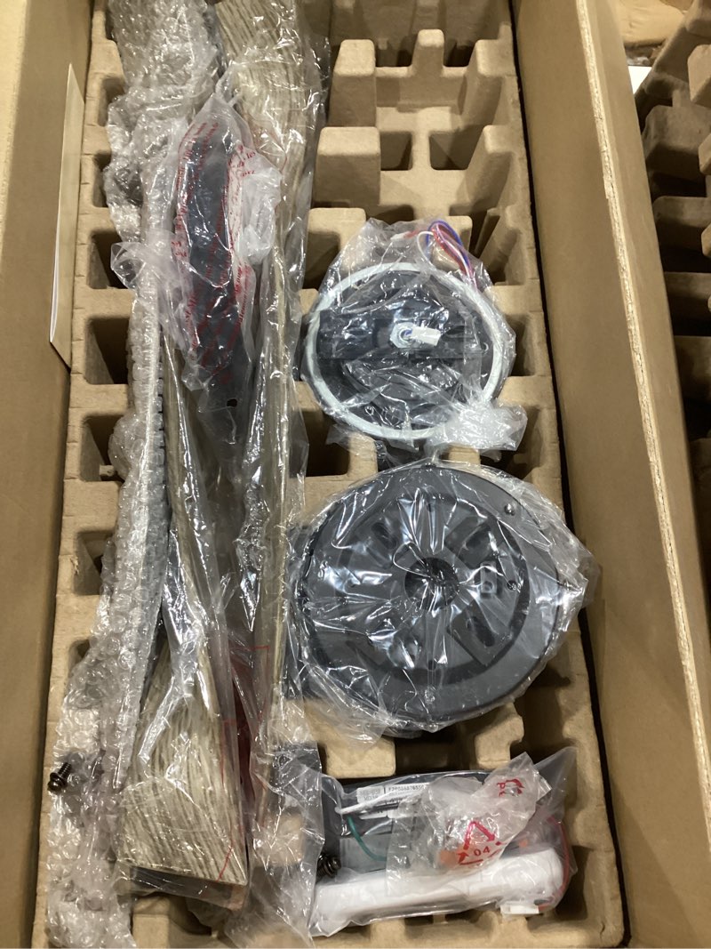 Condition photo showing As Is for TALOYA 52 inch Ceiling Fans with Lights Remote Control, Modern Low Profile Ceiling Fan with Quiet Reversible DC Motor for Bedroom Living Room and Patio Black Walnut Finish Black Walnut Wood Grain 52 inch