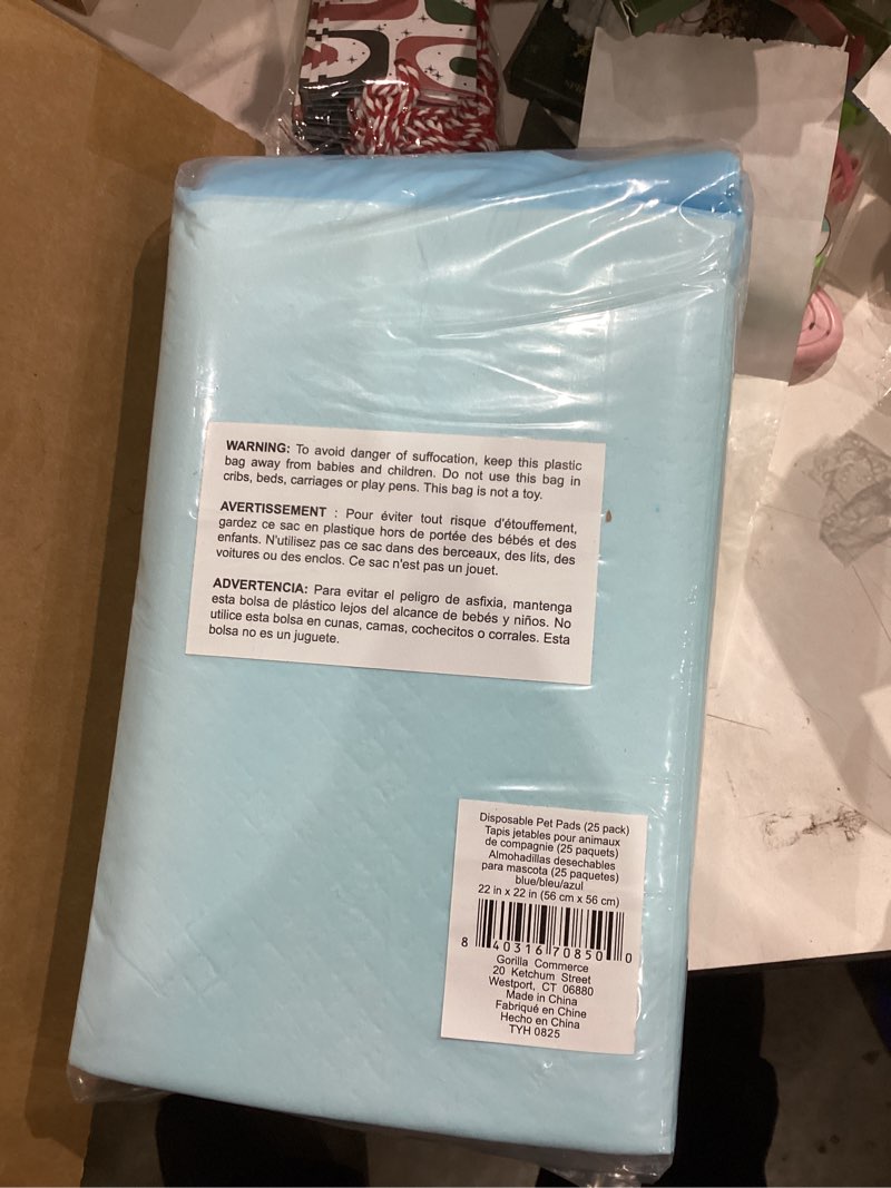 Condition photo showing New/Like New for Gorilla Guard Disposable Puppy Pads, 5 Layer Pee Pads for Dogs, Absorbent Diaper Changing Pad, Dog Potty Training Supplies, Quick Dry Pet Housebreaking Essentials for Puppies, 25 Count 22x22 in 22" x 22" 25