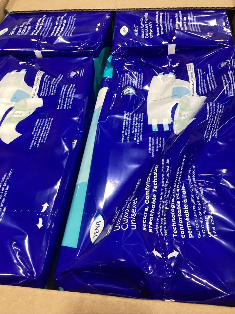 Condition photo showing New/Like New for tena super large incontinence briefs - 56ct/4pk