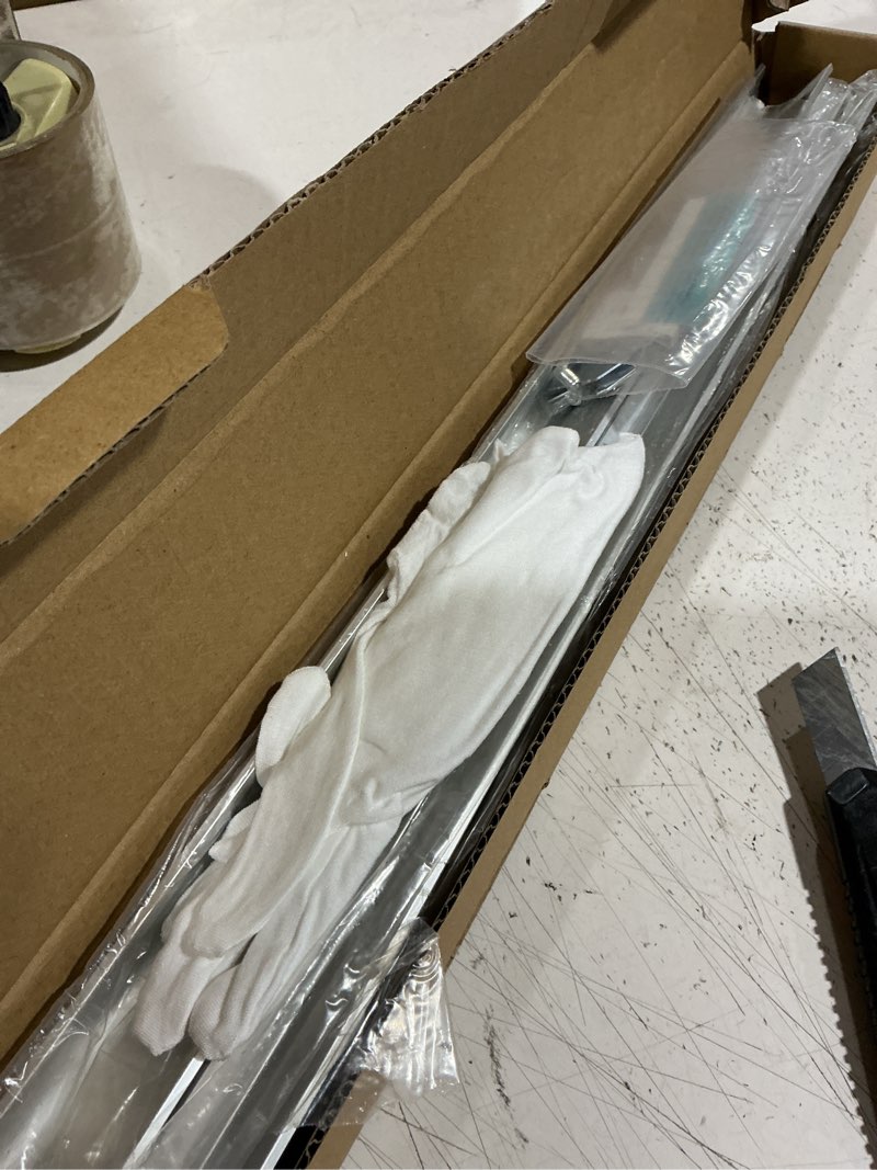 Condition photo showing Good Condition for metal floating frame for 20x20 stretched canvas with 0.6-0.8" deep, diy floater frames for flower floral pop fun art prints paintings, kitchen dining room accent decor, no glass & back (silver) 20"l x 20"w silver