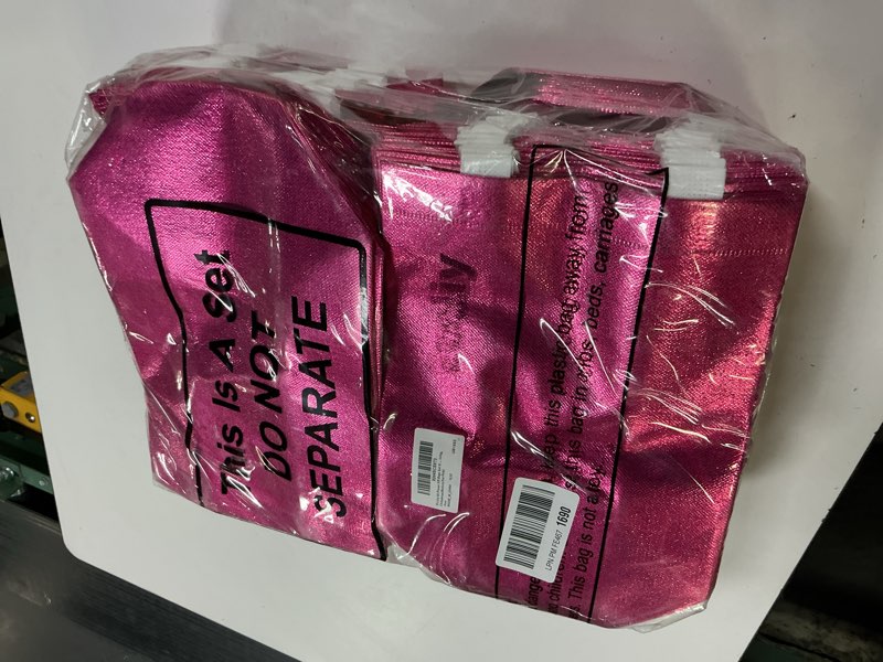Condition photo showing New/Like New for Eccliy 80 Pieces Gift Bags Set Glossy Reusable Tote with Handle Grocery Bags for Wedding, Easter, Valentines, Spring Events(12 x 11 x 4.7 Inch,Hot Pink) Hot Pink 12 x 11 x 4.7 Inch