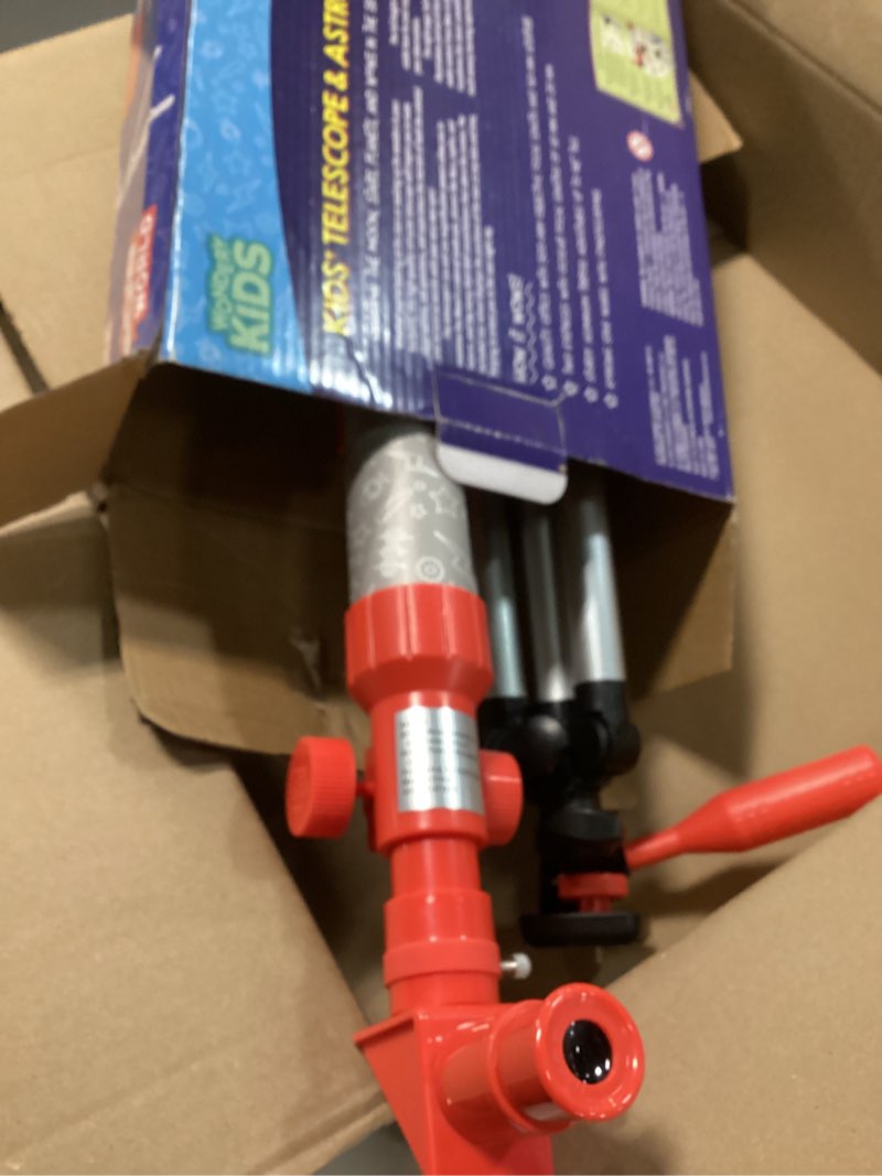 Condition photo showing As Is for Wow in The World Kids’ Telescope & Astronomy Kit, 25x & 50x Magnification, Adjustable 48” Tripod, Includes Star Wheel & Companion Audio Content, Intro to Astronomy Gift for Ages 6+ by Thames & Kosmos