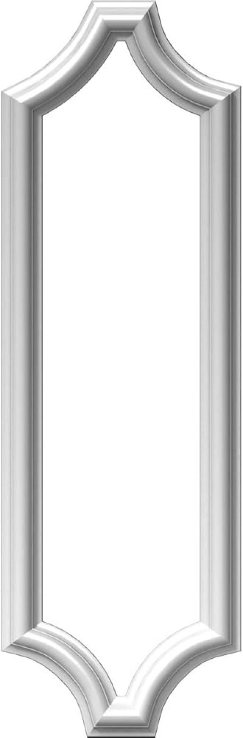 Ekena Millwork PNL08X28AS-02-CASE-2 Ashford Molded Scalloped Wainscot Wall Panel, 8" W x 28" H x 1/2