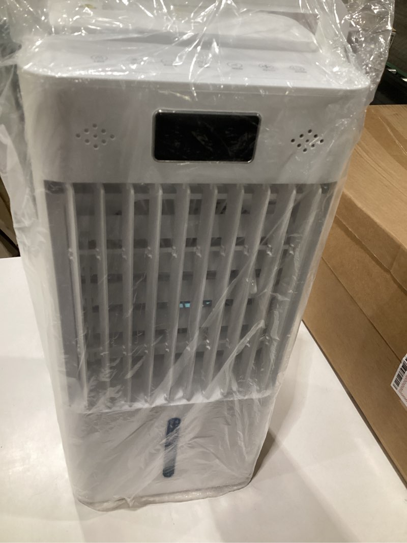 Condition photo showing As Is for Portable Windowless Air Conditioners, 3-IN-1 Swamp Cooler, Evaporative Air Cooler, 6 Speeds & 3 Modes, 3-Gal Water Tank for Cooling, 20 FT/S Remote Control, Portable Air Cooler for Indoors, USED, MISSING PARTS