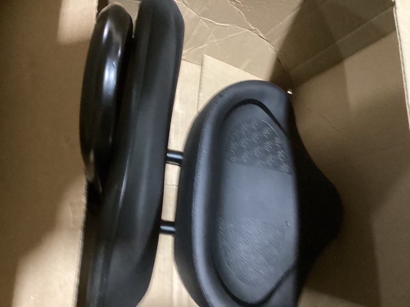 Condition photo showing As Is for Noseless Bike Seat Cushion for Men & Women - Extra Padding & Comfort Wide Bicycle Seat, Oversized Comfortable Saddle for Peloton Bikes, Exercise Bikes, Electric Bikes, Cruiser Bikes Noseless-Oversized Backrest Black