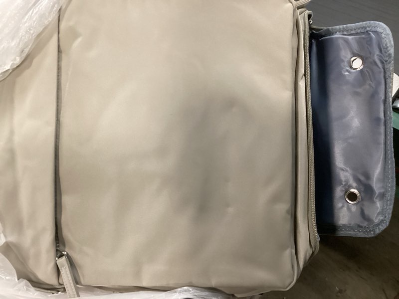 Condition photo showing As Is for Large Vacuum Backpack Travel with Pump, Waterproof Compression Backpack, Airback Personal Item Carry on Backpacks, Vacpack Compression Bags for Seal, Business Travel Backpacks for Women Men A4-beige&green Large(with Air Pump) X-Large