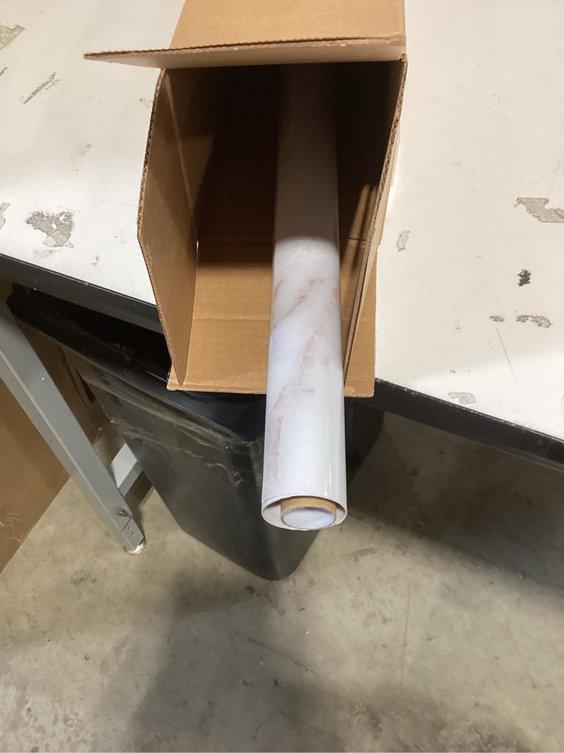 Condition photo showing Good Condition for rabbitgoo glossy marble contact paper peel and stick wallpaper 35.4" x 78.7" countertop furniture waterpoof self adhesive removable cover for kitchen bathroom cabinet drawer shelf liner vinyl roll 35.4" x 78.7" glossy