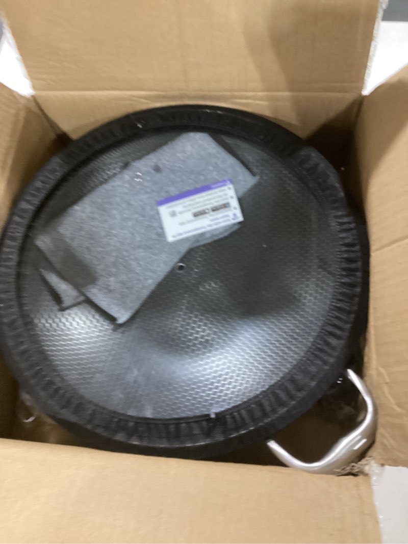 CATHYLIN 14" Honeycomb Non Stick Wok Pan Stainless Steel Stir-fry Wok with Lid,Skillet with Stay-coo