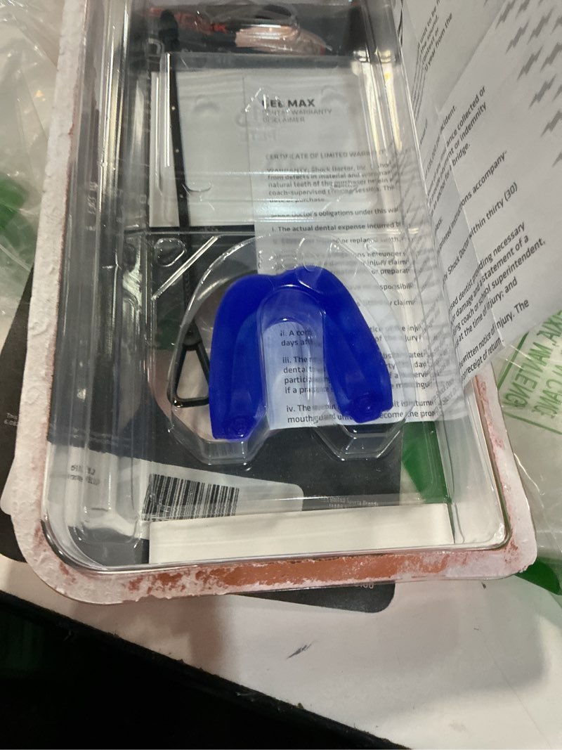 Condition photo showing Good Condition for shock doctor gel max mouth guard, heavy duty protection & custom fit, adult & youth non-flavored blue youth