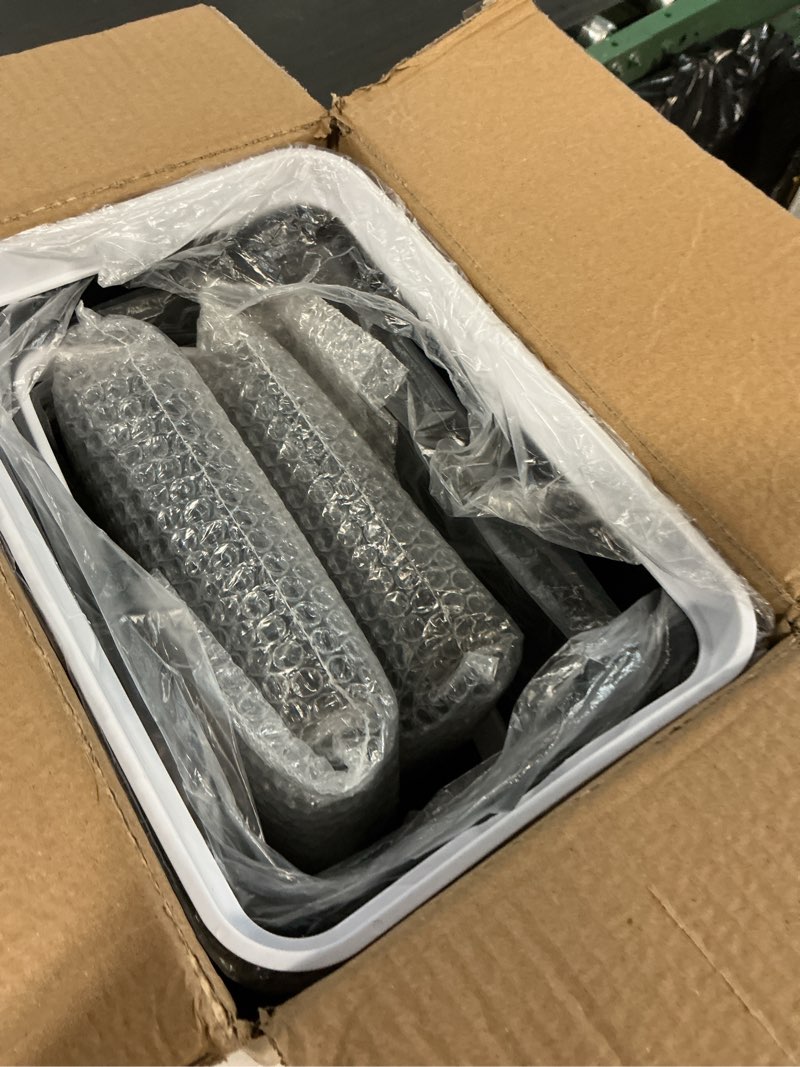 Condition photo showing Good Condition for Bathroom Trash Can with Lid, 2 Pack 4 & 2.2 Gallon Automatic Touchless Garbage Can, Small Motion Sensor Smart Trash Can, Slim Waterproof Trash Bin for Bedroom, Bathroom, Office, Living Room (Black) 2 Pack 2.2 & 4 Gallon Black