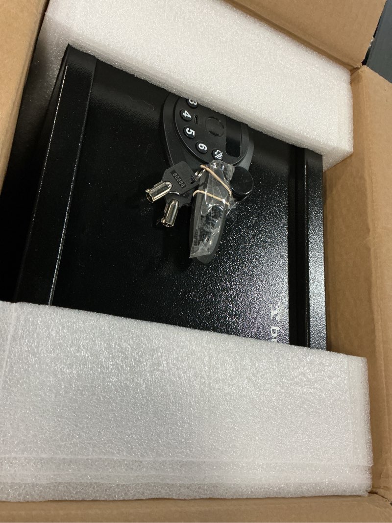 Condition photo showing Good Condition for bonsaii safe, 0.6 cubic safe box with electronic keypad, removable shelf, for valuables jewelry and documents in home, hotel, or business, 9.84" x 13.78" x 9.84" inches, sf002 0.60 cu.ft. (standard)